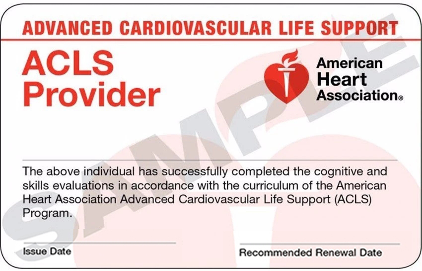 美国心脏协会高级生命支持ACLS急救证书